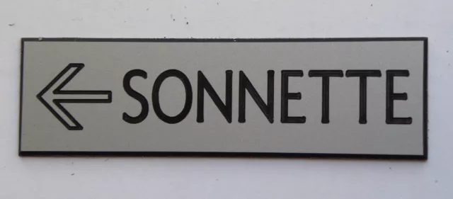 plaque gravée personnalisée SONNETTE, ASCENSEUR, ESCALIER   Format 29 x 100 mm