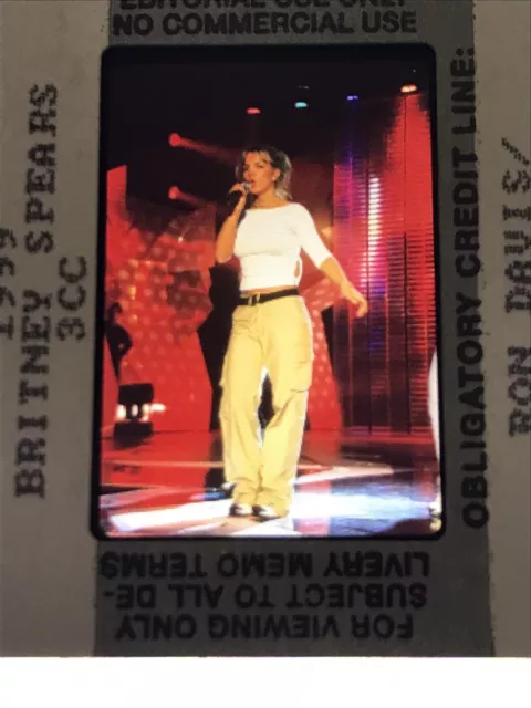 Young Britney Spears 35mm Slide 1999 Music Awards Vintage Pop Music Young Star