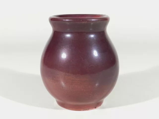 WMF Ikora Art Deco Keramik Vase mit Ochsenblutglasur und Burgmarke