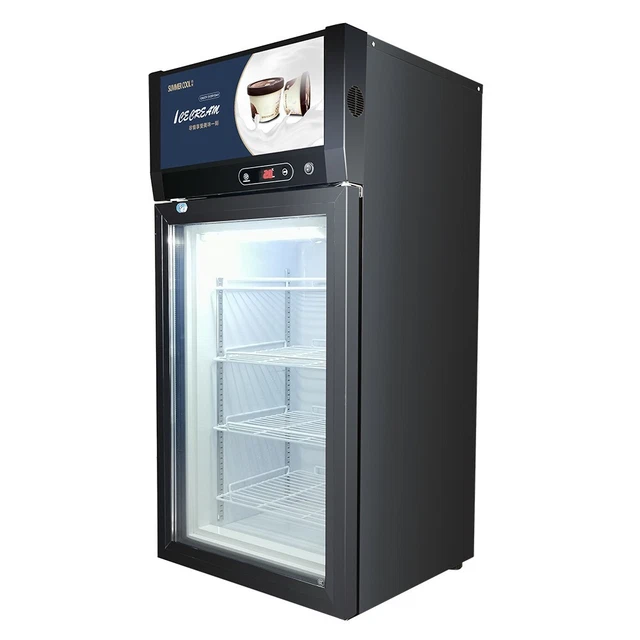 108L 4 Layers Commercial Ice Cream Chest Freezer Yogurt Showcase Refrigerator