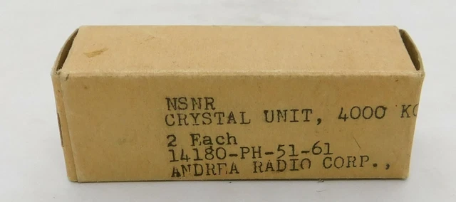 Hard To Find NOS **Pair** Andrea Radio Corp Bliley BH6A Radio Crystals.