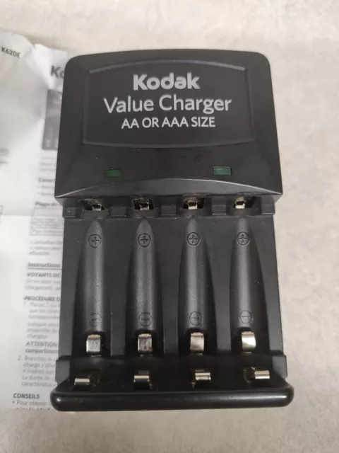 KODAK AA & AAA Value Charger For Rechargeable Batteries, Model K620 TESTED  $ - PicClick
