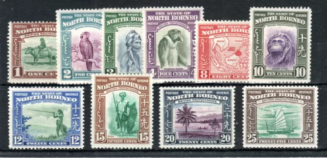 North Borneo 1939 values to 25c SG 303-13 MH