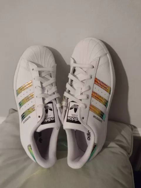 ADIDAS SUPERSTAR JUNIOR Boys Girls Women s Trainers Shoes Size Uk