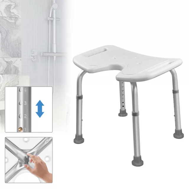 Asiento de ducha taburete de baño taburete de ducha altura ajustable ayuda de ducha asientos de inodoro desmontables