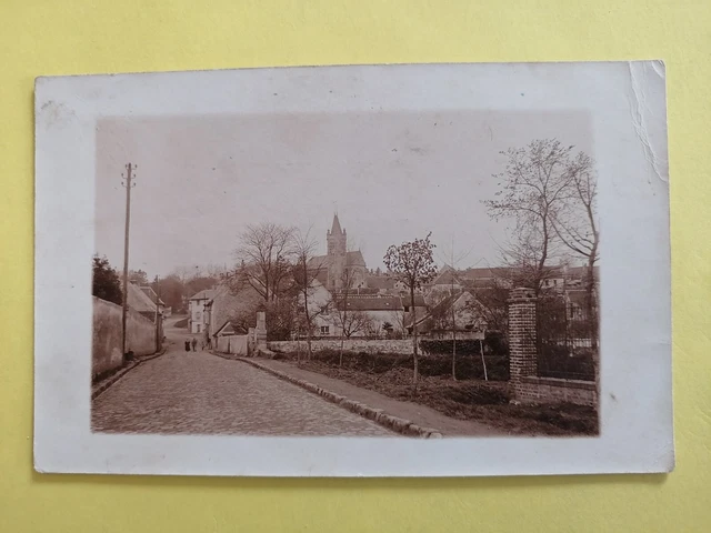 cpa Vue Rare 95 - CARTE PHOTO de GOUSSAINVILLE (Val d'Oise) vers 1910