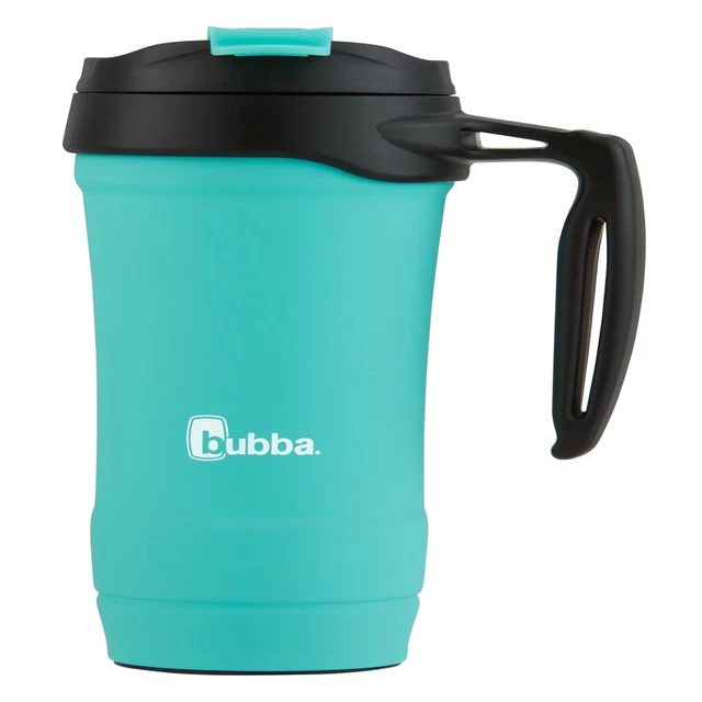Bubba Hero Stainless Steel Mug with Handle Rubberized Island Teal, 18 Fl Oz.