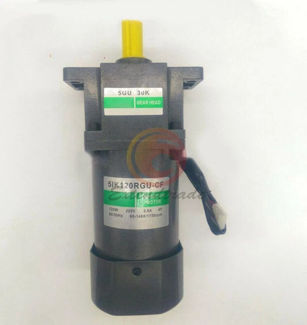 New 1PC 120W 220V Gear Reducer Motor 5IK120RGU-CF Speed Regulating Motor 3-500k