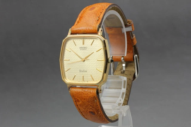 Seiko Dolce Vintage – Montre Quartz 7321-5730 Des Années 80, Boîtier Tungstène Gris/or, Garantie 1 An