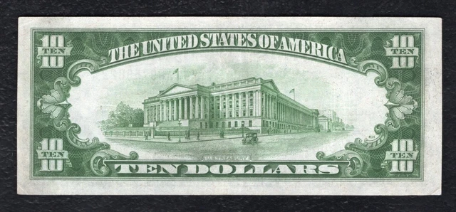 Fr. 2309 1934-A $10 Ten Dollars “North Africa” Silver Certificate About Unc (B) 2