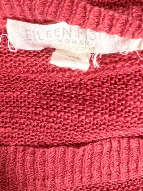 Eileen Fisher Sweater Women’s Coral Pullover Linen Cotton Blend Organic Sz 1x