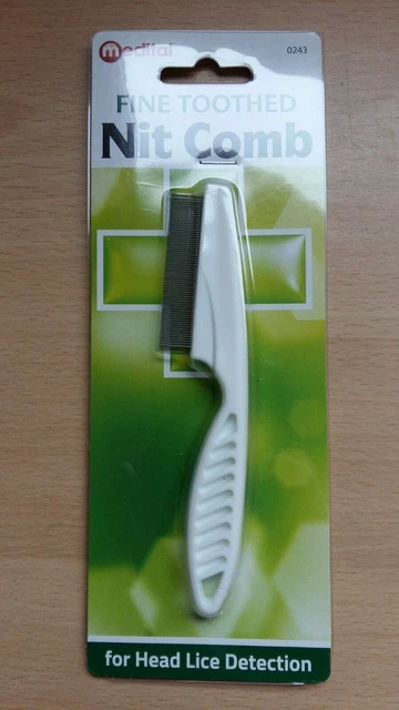 Metal Nit Comb With Handle Remove Head Lice And Eggs In Hair Fine Tooth