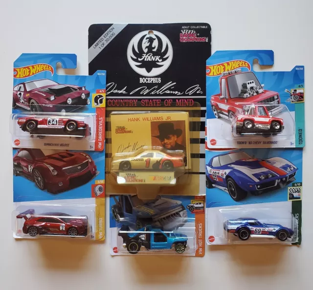 Lote de 6 Hot Wheels, Matchbox, Maisto, Kenner Hasbro, etc.