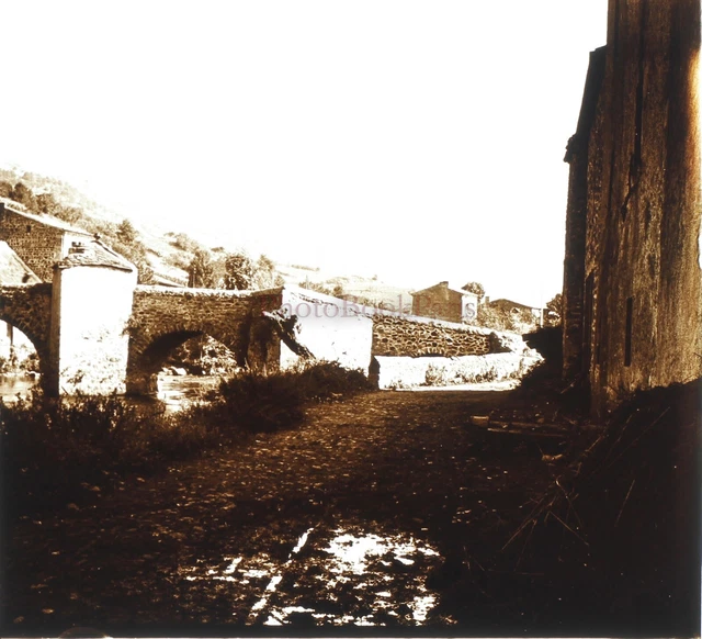 Auvergne Vieux Pont France Photo Stereo PL58L12n9 glass plate c1920