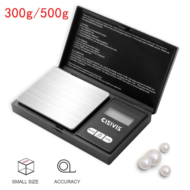 Digitale Präzisionswaage Feinwaage 300g/500g Taschenwaage Fein Gramm Gold Waage