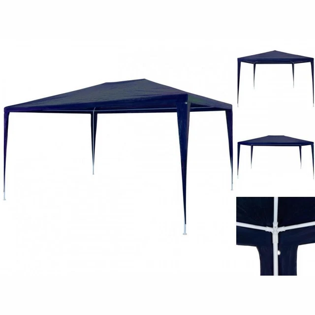 Pavillon Partyzelt Festzelt Gartenpavillon 3 X 4 M PE Blau