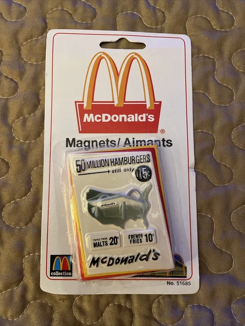 Vintage McDonald's Retro Restaurant 50 Million Hamburgers Sign Magnet #51685