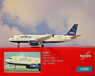 Herpa Wings 1:500  Airbus A320  JetBlue N779JB Bluericua 533096 Modellairport500 