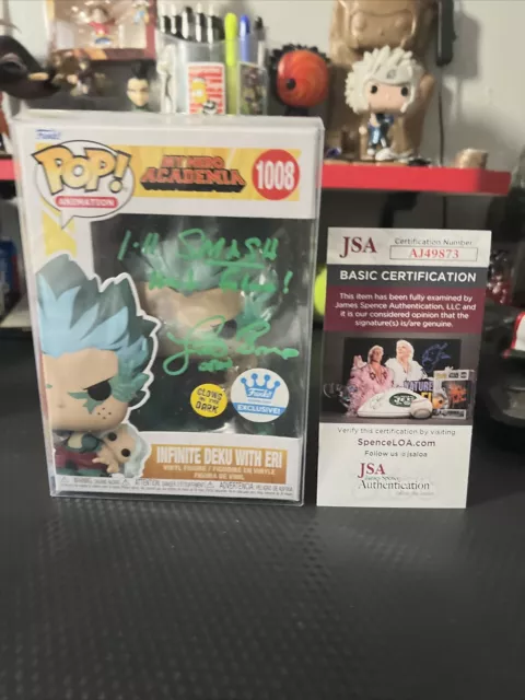 Signed (Justin Briner and Emily Nerves) with JSA Funko Infinite Deku With Eri