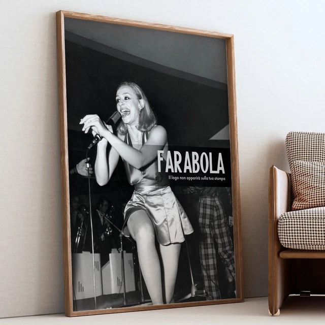 Raffaella Carrà 1972 Poster Vintage Fotografia bianco e nero stampa fine art