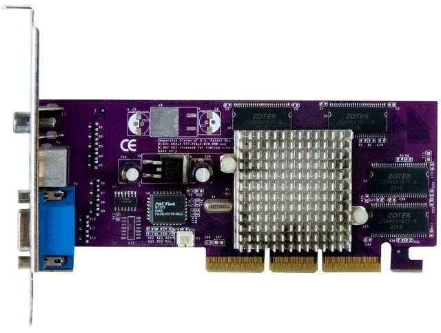 Carte Graphique Palit NVidia Geforce 4 MX4000 128MB AGP - Testée Et Fonctionnelle