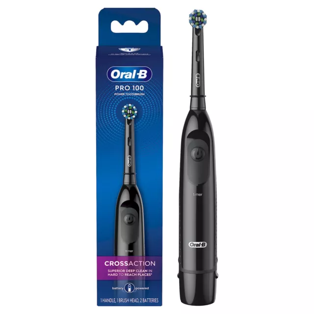 Cepillo de dientes eléctrico Oral-B Pro 100 Crossaction a batería, negro