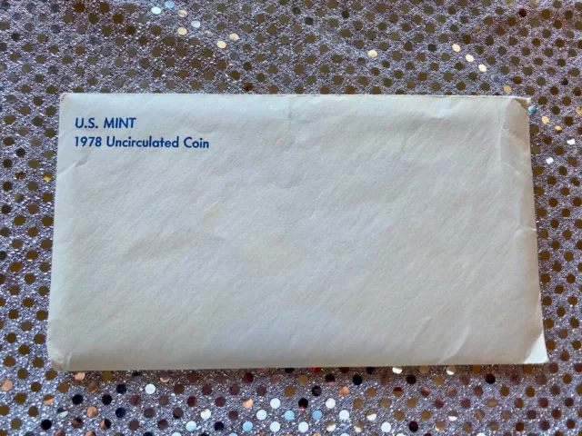 1978 P & D United States Mint Set in Original Envelope 2 Kennedy + 2 Eisenhower