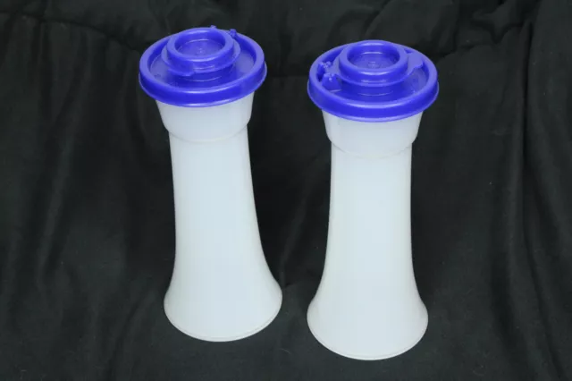 NEW Tupperware Large Hourglass Salt & Pepper Shaker Set  ~ Caribbean Sea