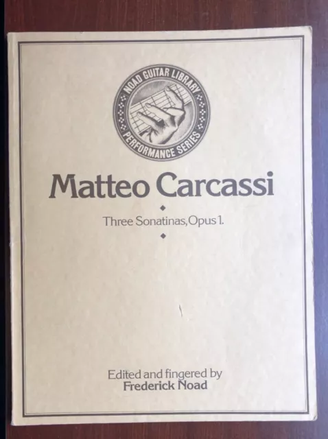 Vintage Sheet Music Frederick Noad Guitar Matteo Carcassi Three Sonatinas Opus 1