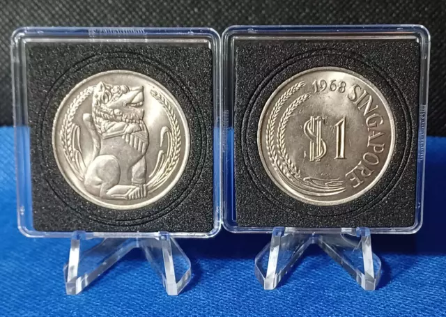 1967, 68, or 69 Singapore $1 1 Dollar (LION) Pure Copper Preferable to Paper