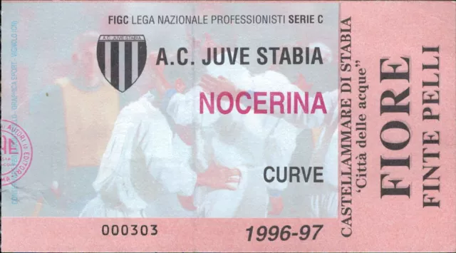 bl16 biglietto calcio ticket juve stabia - nocerina 1996-1997