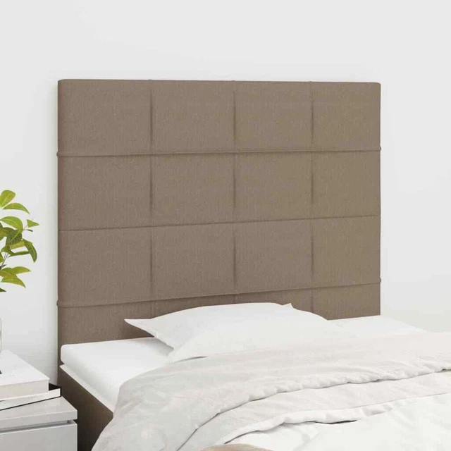Testiera 2 pz Tortora 80x5x78/88 cm in Tessuto