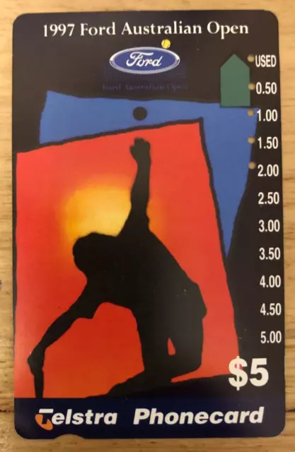 $5 Telstra Phonecard 1997 Ford Australian Open  BB2