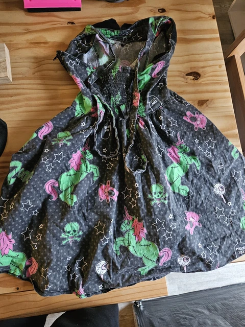 HELL BUNNY BLACK Zombie Pony Unicorn Dress 8 22 Plus Size
