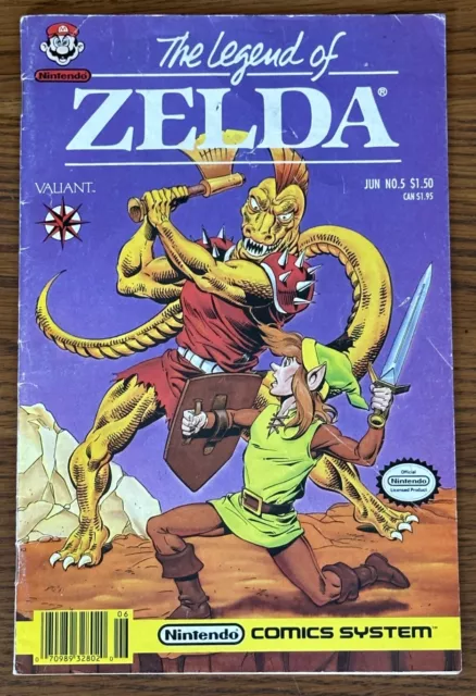 LEGEND OF ZELDA #5 NINTENDO Comic Book Valiant Comics 1991 2nd Print 1st Series