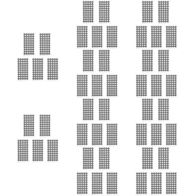 50 Sheets Point De Marquage Du Scanner Planche Autocollant Réfléchissant 3d