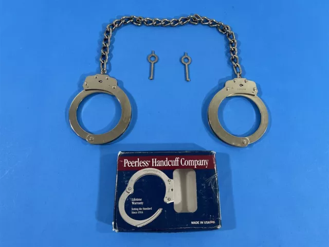 Peerless 703C Legcuffs Leg Cuffs Double Lock Leg Irons Restraints Nij