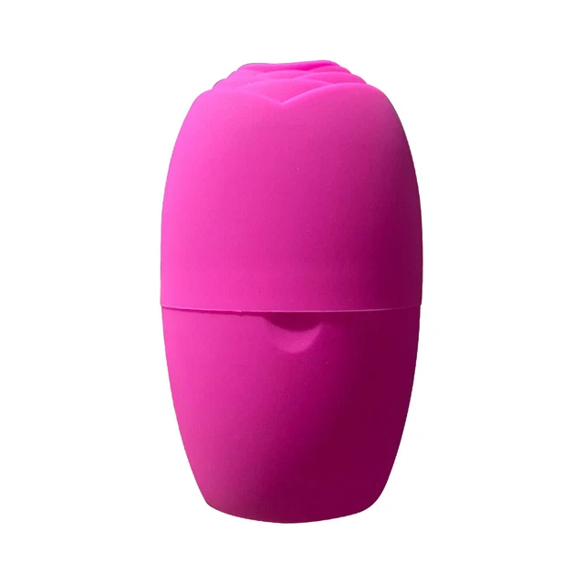 Herramientas de contorno para el cuidado de la piel masajeador facial bola de hielo de silicona (rosa)