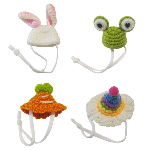 Hamster Costume Rabbit Hat with Ears for Festival Decoration Handwoven Cap