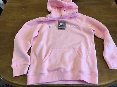 NWT Champion Girls Hoodie Sweatshirt Script Logo Pink XL