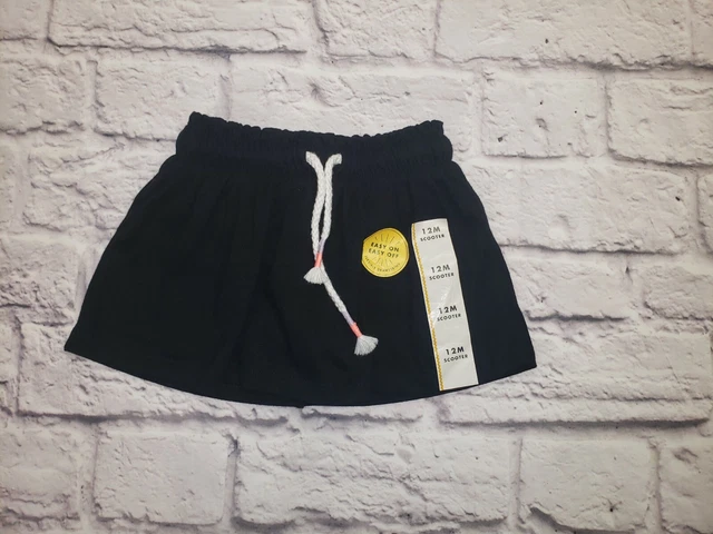 Cat & Jack Baby Girls Size 12mo Black Scooter Skirt