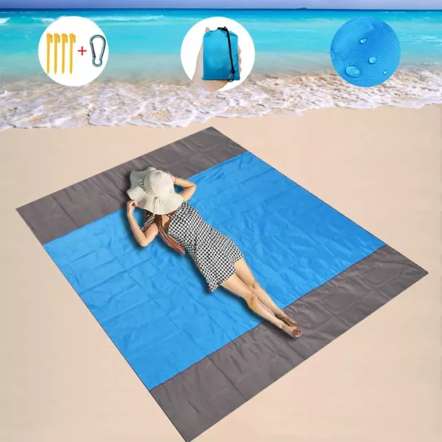 Beach Mat Outdoor Picnic Blanket Rug Mattress Camping Waterproof Sand Free Pad