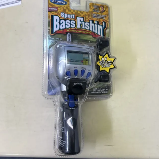 Radica Junior Bass Fishing Aqua Fish Handheld Electronic Game Toy