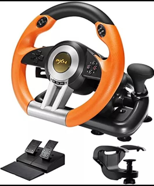 PXN V3Pro Gaming Steering Wheel & Pedals 180° Racing with Vibration for Xbox PS4