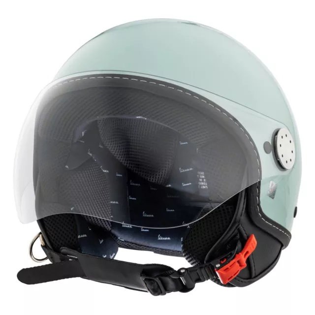 Casco Demi Jet PIAGGIO per Vespa Visor 4.0 Verde Relax 350/A