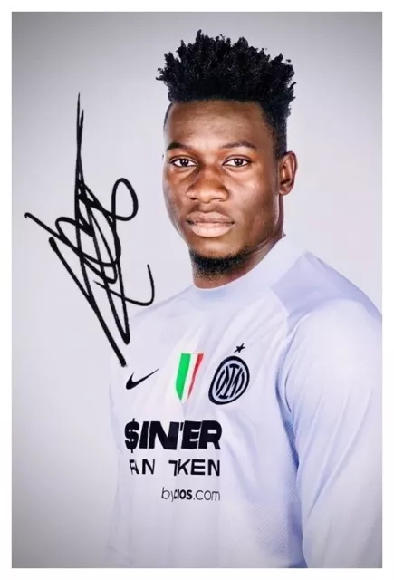 ANDRE ONANA - INTER MILAN 2022/2023 (AJAX) 6x4'' Signed Autograph PHOTO - Print