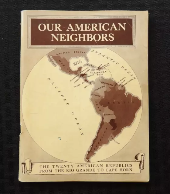Raro 1942 " le Nostre Americana Neighbors " Coca Cola Centrale Il Rosso Parte