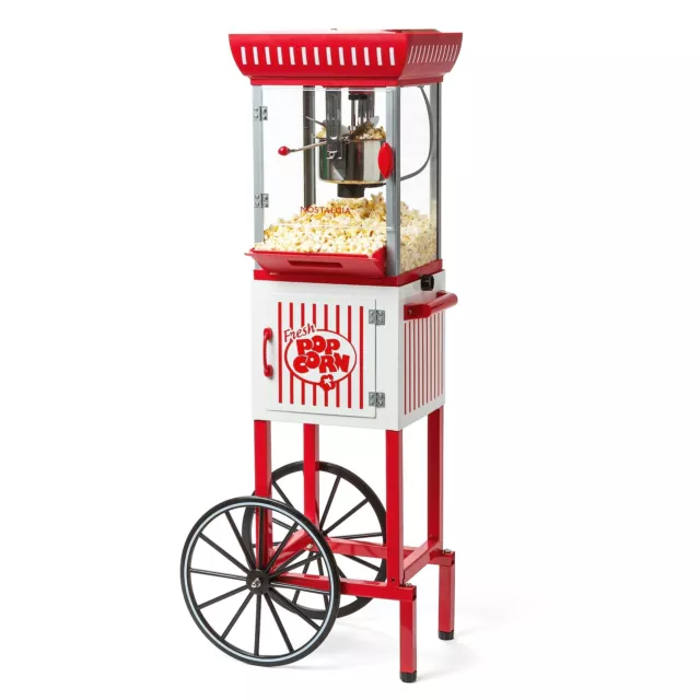 Nostalgia Popcorn Maker Machine - Professional Cart With 2.5 Oz Kettle Makes ...