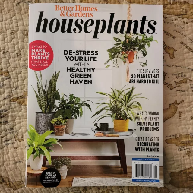 HOUSEPLANTS BETTER Homes & Gardens Magazine 2025 DESTRESS YOUR LIFE