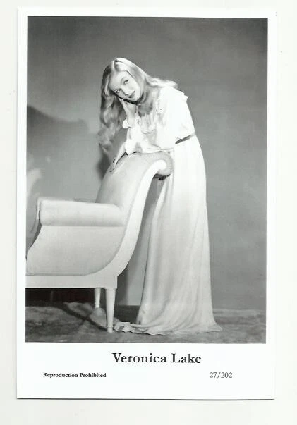 (Bx26) Veronica Lake Photo Postcard (27/202) Filmstar Pin Up Movie Glamor Girl